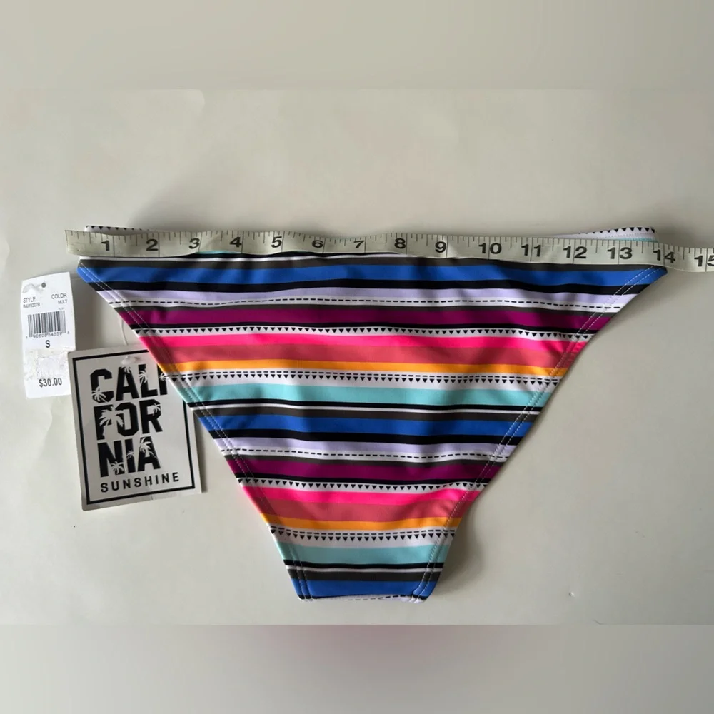 California Sunshine Striped Bikini‎ Bottom
